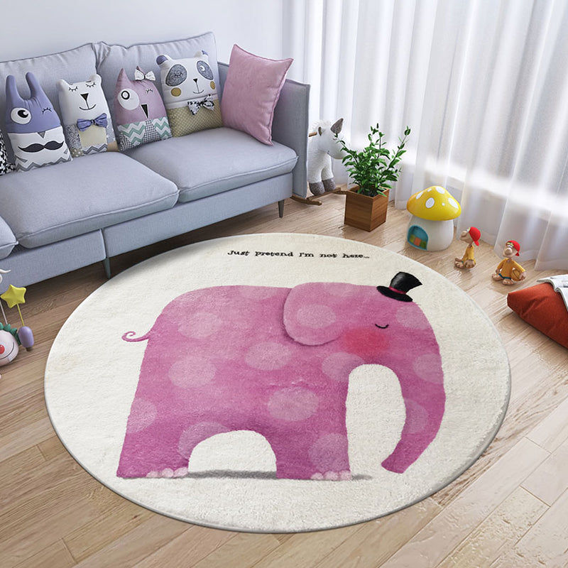 BowLift | Cartoon Animal Indoor Carpet Soft Color Polyester Rug Non-Slip Backing Washable Rug for Children's Room