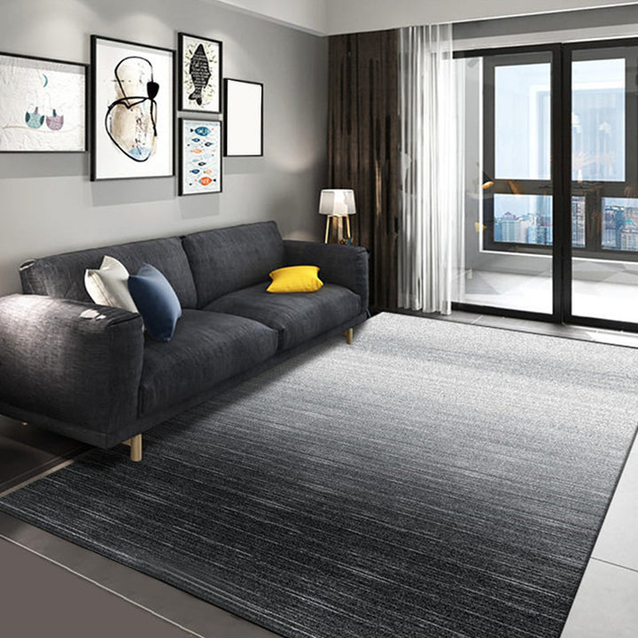 Solid color simple style rug polyester ombre area rug machine washable non-slip rug for the living room | Bowlift