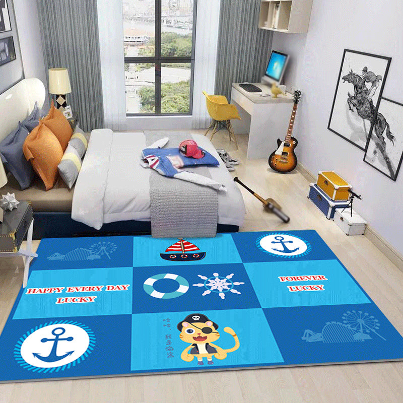 BowLift | Cool Kids Rug Dark Color Fantasy World Area Rug Non-Slip Backing Washable Rug for Kids Room
