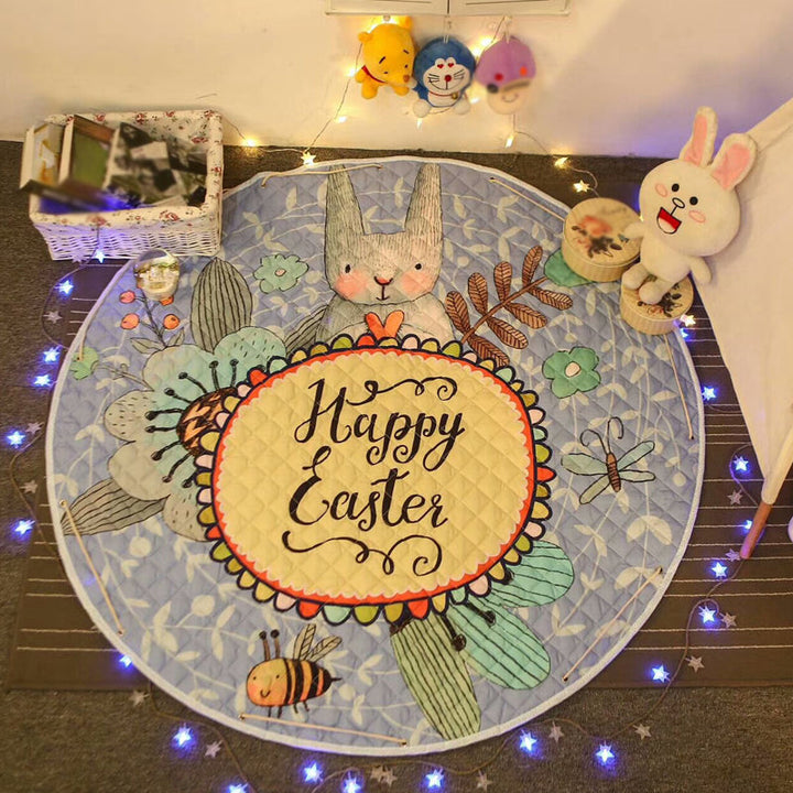 BowLift | Multi Color Animal Rug Cotton Cartoon Area Rug Non-Slip Easy Care Rug for Children's Room