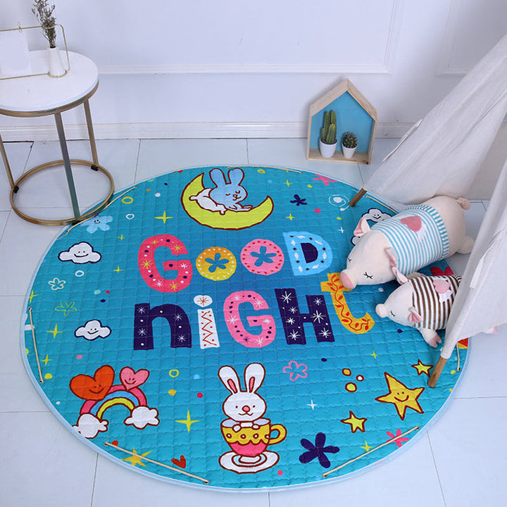 BowLift | Beautiful cartoon rug for indoors, multicolored animal pattern rug, washable, pet-friendly, non-slip rug for the children's room