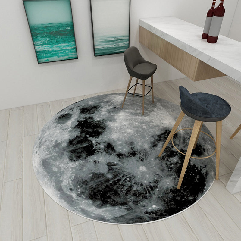 BowLift | Dark Red Pattern Carpet Polypropylene Steampunk Carpet Non-slip Machine Washable Rug for Bedroom