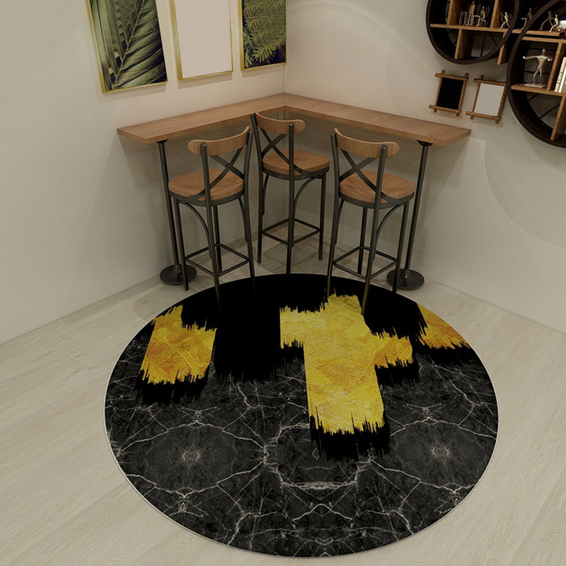 BowLift | Dark Red Pattern Carpet Polypropylene Steampunk Carpet Non-slip Machine Washable Rug for Bedroom