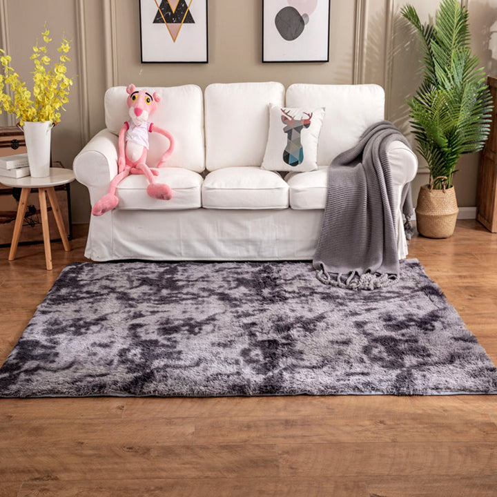 BowLift | Creative Rust Metal Look Rug Pastel Color Industrial Rug Synthetic Non-Slip Backing Easy Maintenance Rug for Home