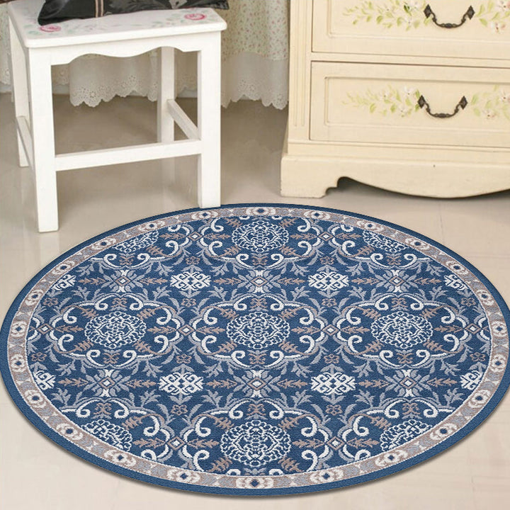 Moroccan medallion pattern rug Multi-colored polypropylene rug Non-slip backing Pet-friendly washable rug for the bedroom | Bowlift