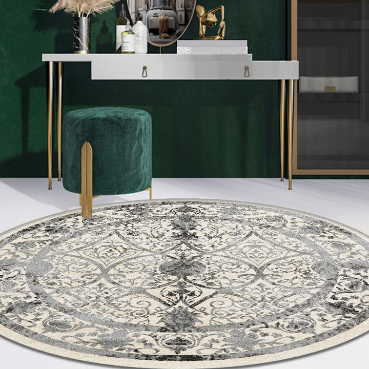 BowLift | Moroccan Medallion Pattern Rug Multi Color Polypropylene Rug Non-Slip Backing Pet-Friendly Washable Rug for Bedroom