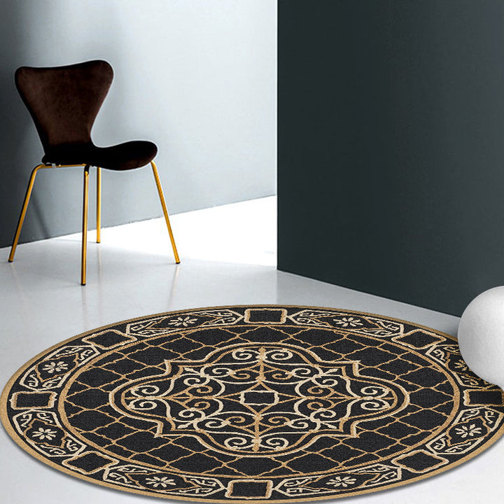 BowLift | Moroccan Medallion Pattern Rug Multi Color Polypropylene Rug Non-Slip Backing Pet-Friendly Washable Rug for Bedroom