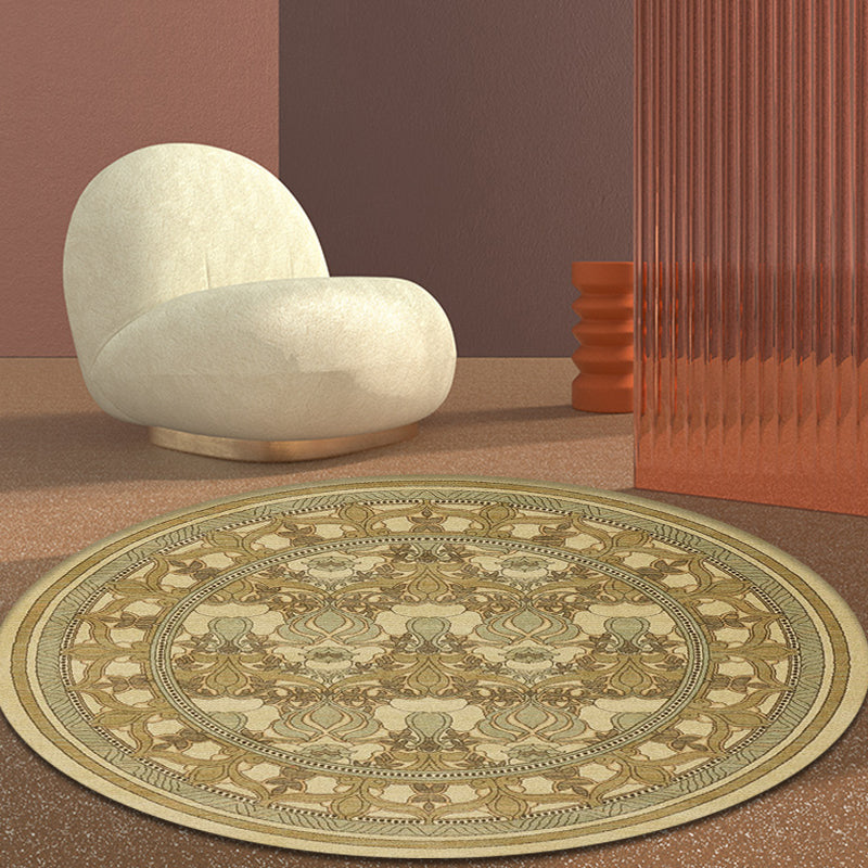 BowLift | Moroccan Medallion Pattern Rug Multi Color Polypropylene Rug Non-Slip Backing Pet-Friendly Washable Rug for Bedroom