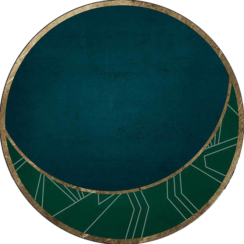 BowLift | Modern living room carpet in green color box moon print carpet polyester machine washable carpet