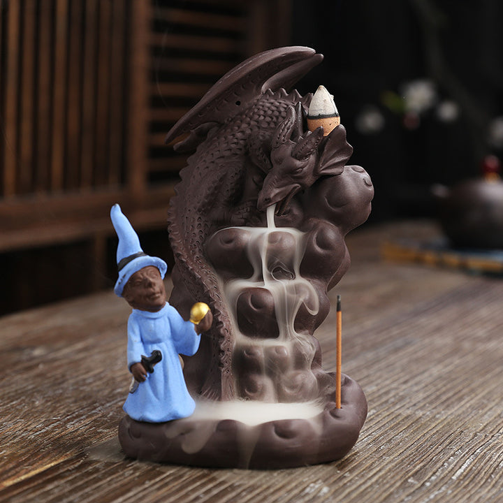 Enchanted Dragon Theme Incense Waterfall Holder