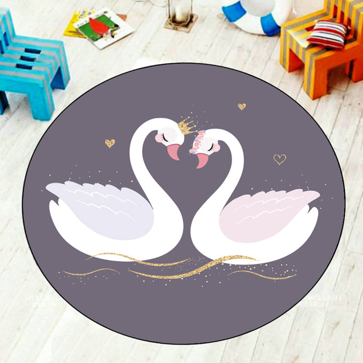 BowLift | Multi-Colored Children's Room Rug Cartoon Starry Sky Animal Carpet Polypropylene Non-Slip Indoor Rug