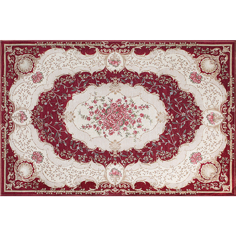 BowLift | Blossom Pattern Carpet Polyester Retro Carpet Anti-Slip Carpet Machine Washable Indoor Carpet for Bedroom