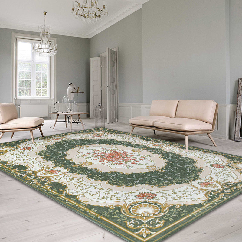 BowLift | Blossom Pattern Carpet Polyester Retro Carpet Anti-Slip Carpet Machine Washable Indoor Carpet for Bedroom