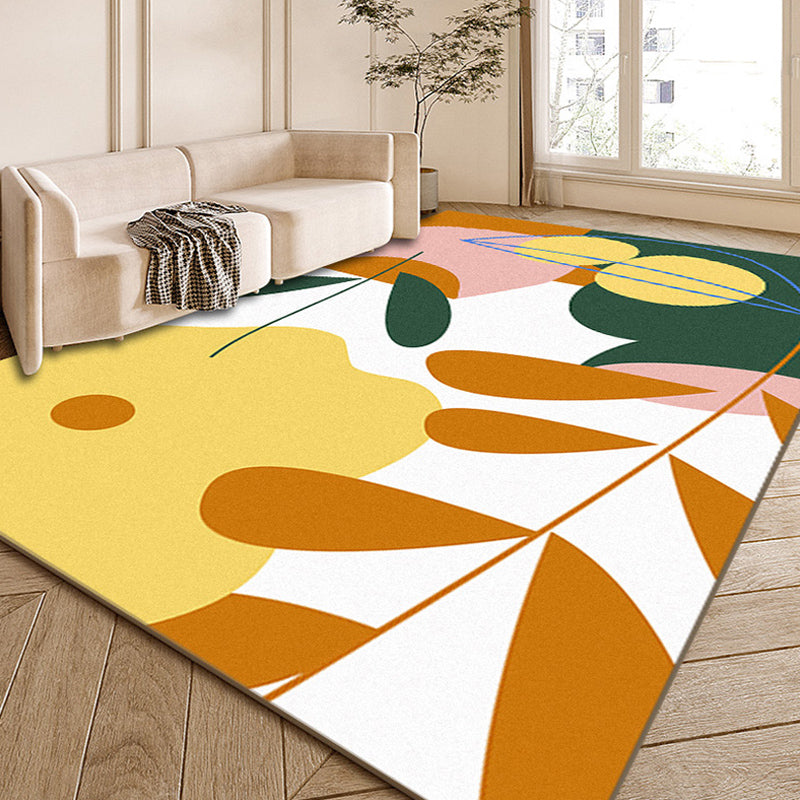 BowLift | Modernist Color Block Carpet Multi-Color Polyester Area Rug Washable Non-Slip Back Indoor Rug for Drawing Room
