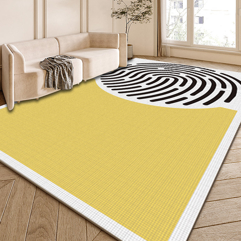 BowLift | Modernist Color Block Carpet Multi-Color Polyester Area Rug Washable Non-Slip Back Indoor Rug for Drawing Room