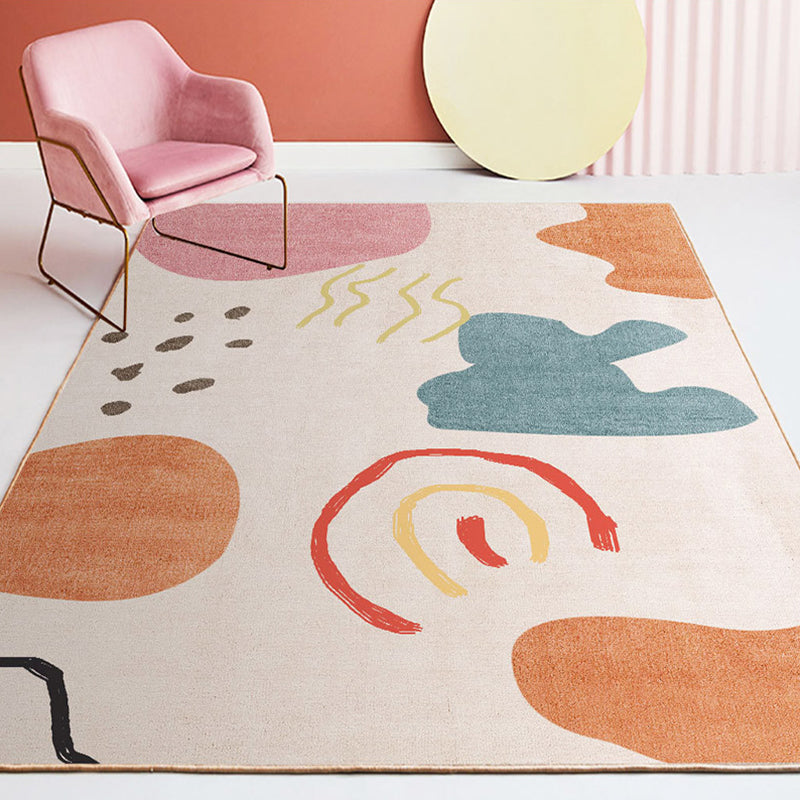BowLift | Color Block Design Novelty Style Colorful Area Rug Pet Friendly Polyester Rugs for Living Room