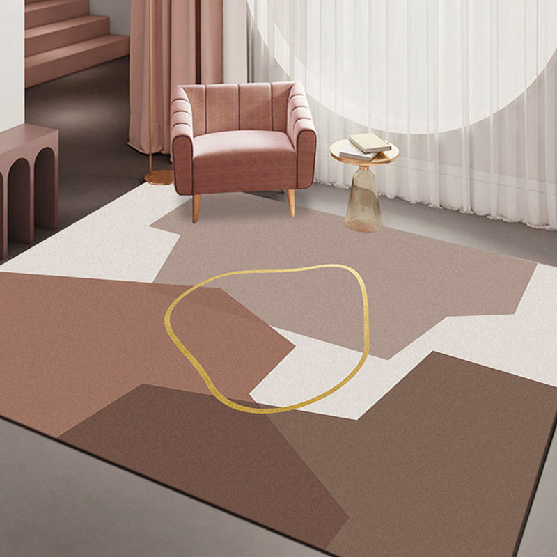 BowLift | Minimalism Parlor Rug Multi-Color Color Block Indoor Rug Polyester Non-Slip Back Machine Washable Rug