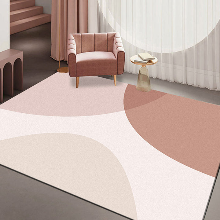 BowLift | Minimalism Parlor Rug Multi-Color Color Block Indoor Rug Polyester Non-Slip Back Machine Washable Rug