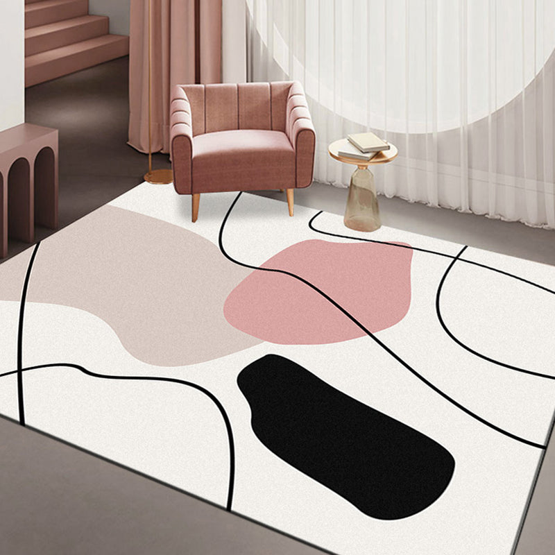 BowLift | Minimalism Parlor Rug Multi-Color Color Block Indoor Rug Polyester Non-Slip Back Machine Washable Rug
