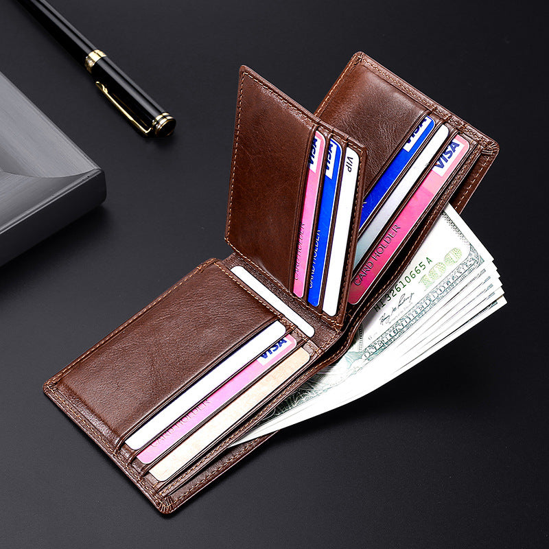 Premium Textured Leather Tri-Fold Wallet