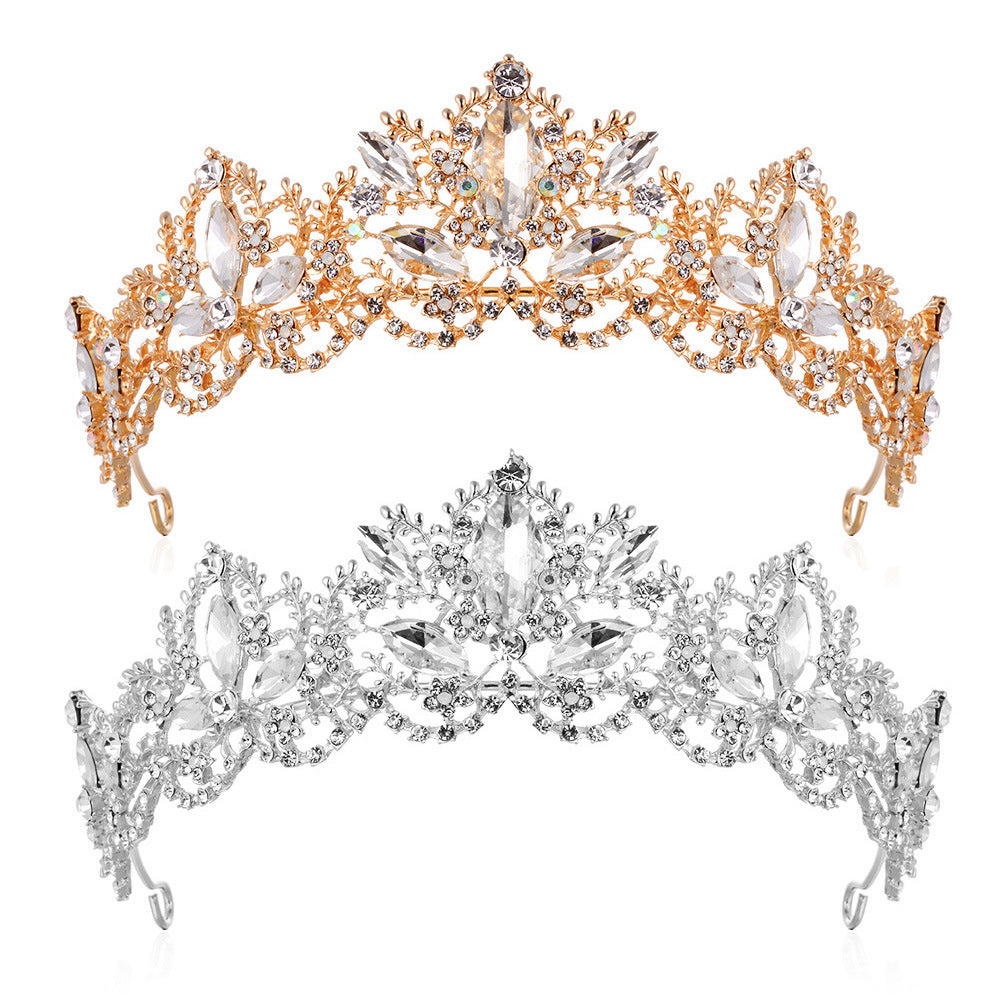 Ladies Glamorous Tiara with Sparkling Crystal Decorations Bowlift