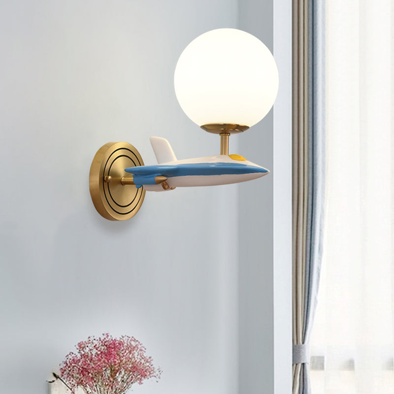 BowLift | Living Room Spherical Wall Lamp with Airplane Glass Resin Contemporary Wall Lamp