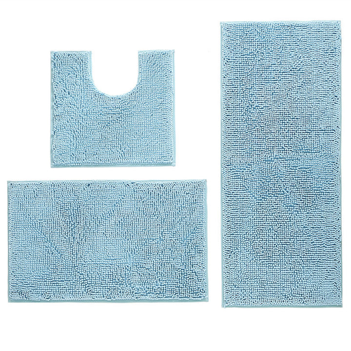 Luxurious Microfiber Bathroom Mat Set Bowlift