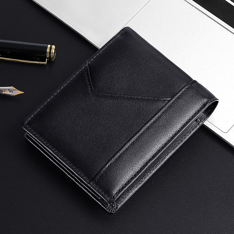 Premium Textured Leather Tri-Fold Wallet