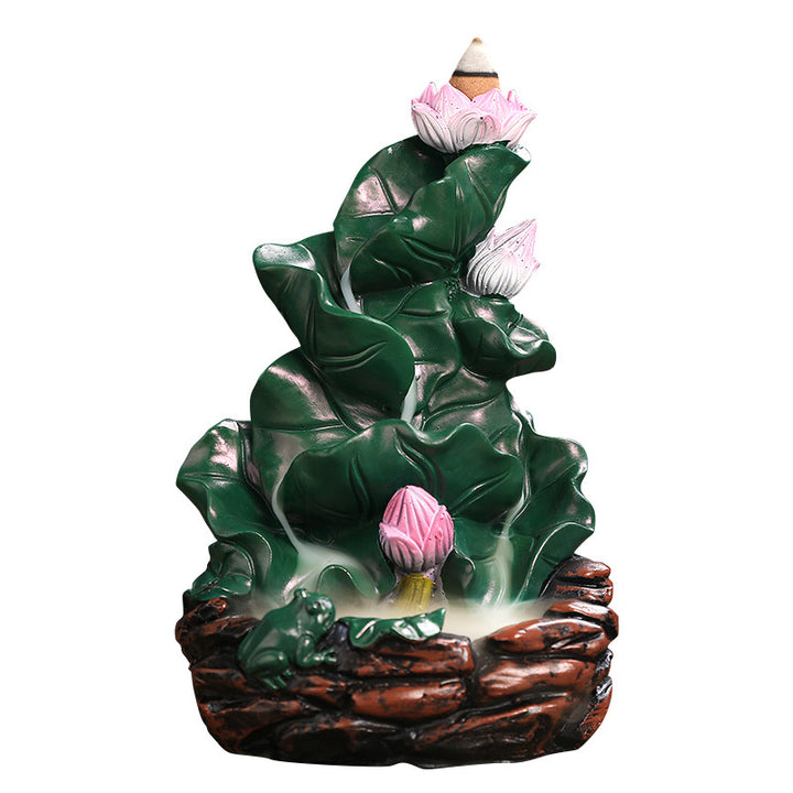 Lotus Leaf Fountain Incense Burner