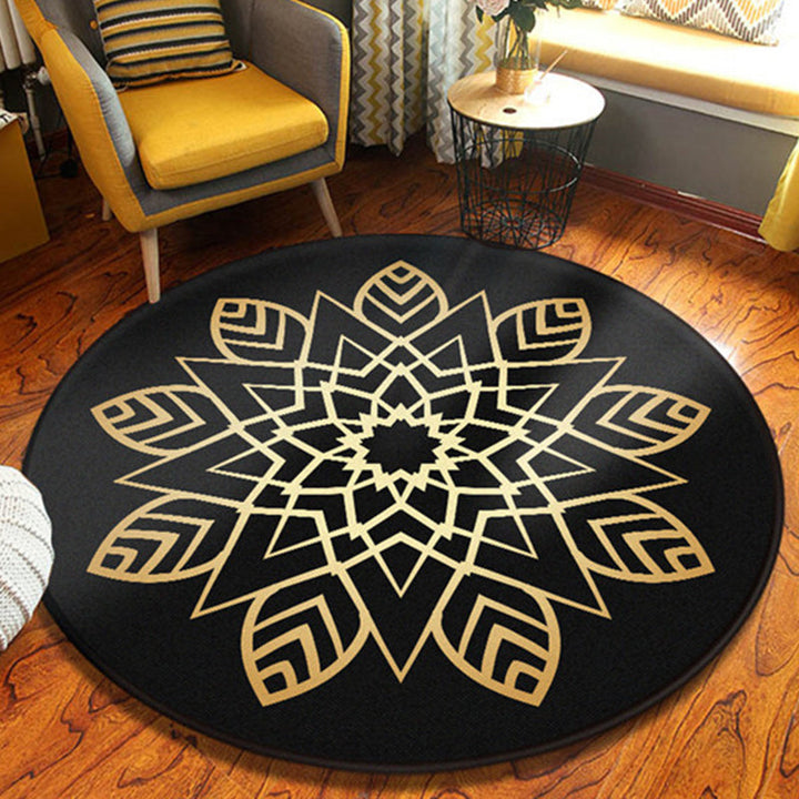 BowLift | Retro Black-White Southwest Carpet Polyester Tribal Carpet Washable Carpet for Living Room