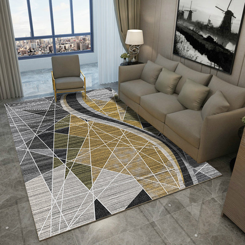 BowLift | Colorful Round Bedroom Carpet Novelty Irregular Shape Pattern Area Rug Polyester Washable Carpet