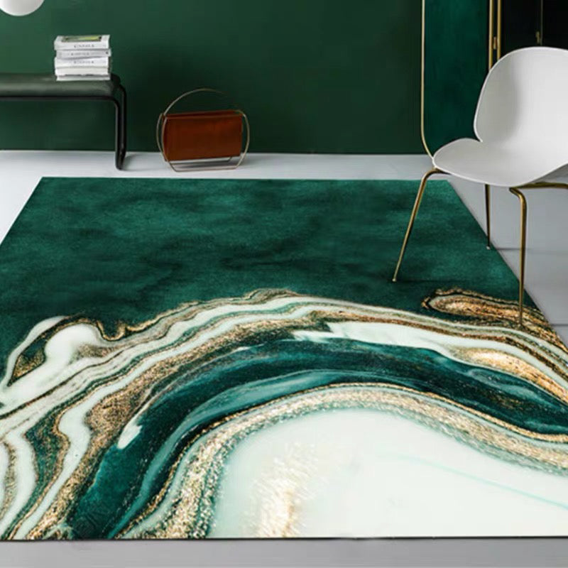 BowLift | Large Bedroom Rug Modern Abstract Marble Pattern Area Rug Polyester Washable Rug