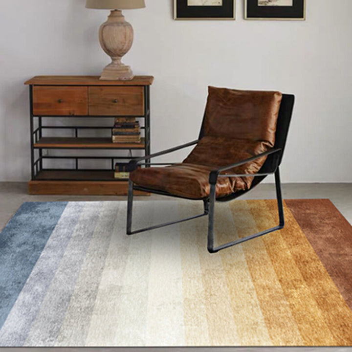 Modernist Ombre Pattern Rug Multicolored Polyester Rug Non-Slip Back Washable Pet-Friendly Rug for the Bedroom | Bowlift