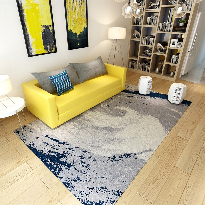 Creative abstract rug multicolored modernism rug polyester pet-friendly washable non-slip rug for the bedroom | Bowlift