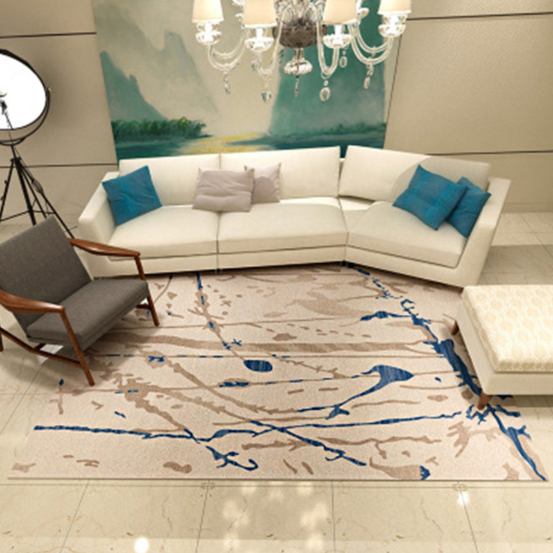Creative abstract rug multicolored modernism rug polyester pet-friendly washable non-slip rug for the bedroom | Bowlift