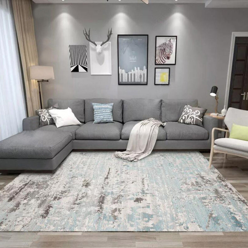 BowLift | Stylish Abstract Area Rug Multicolor Industrial Rug Polypropylene Pet-Friendly Washable Non-Slip Indoor Area Rug for Bedroom