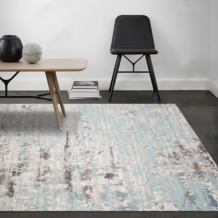 BowLift | Stylish Abstract Area Rug Multicolor Industrial Rug Polypropylene Pet-Friendly Washable Non-Slip Indoor Area Rug for Bedroom