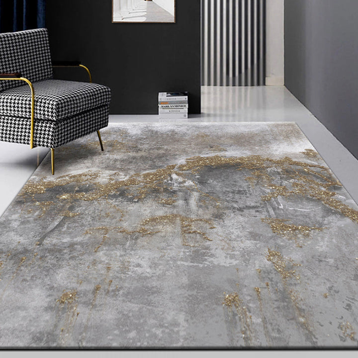 BowLift | Gray industrial indoor carpet polyester abstract carpet washable non-slip carpet for bedroom