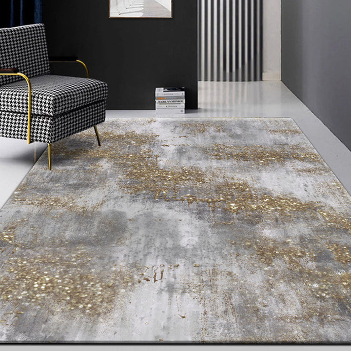BowLift | Gray industrial indoor carpet polyester abstract carpet washable non-slip carpet for bedroom