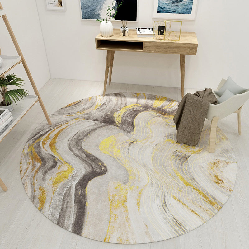 BowLift | Creative Northern Rug Multi Color Marble Geometric Shapes Carpet Stain-Resistant Pet-Friendly Rug for Living Room