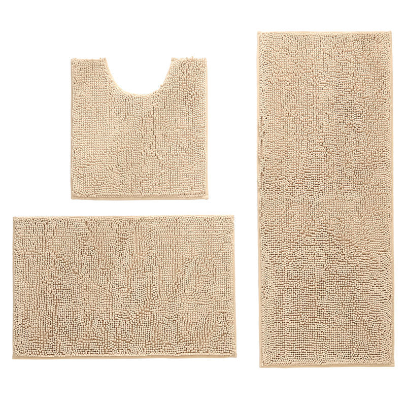 Luxurious Microfiber Bathroom Mat Set Bowlift