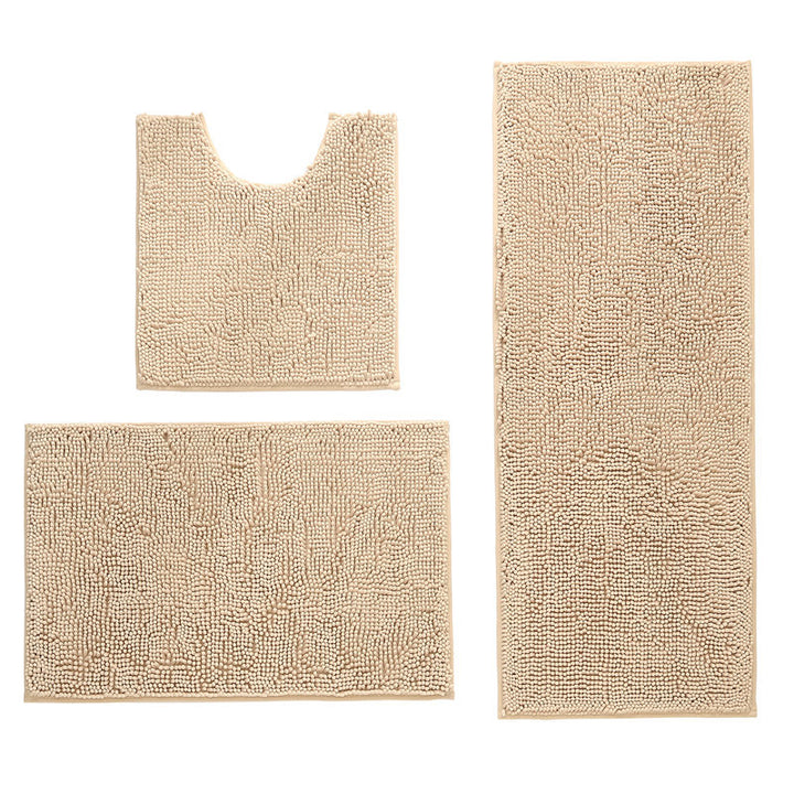 Luxurious Microfiber Bathroom Mat Set Bowlift