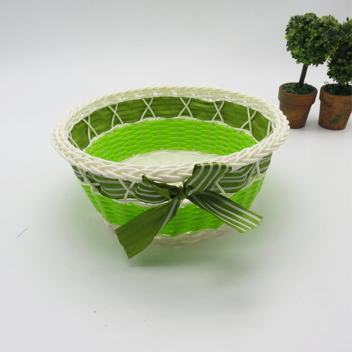 Decorative Oval Woven Storage Basket Bowlift