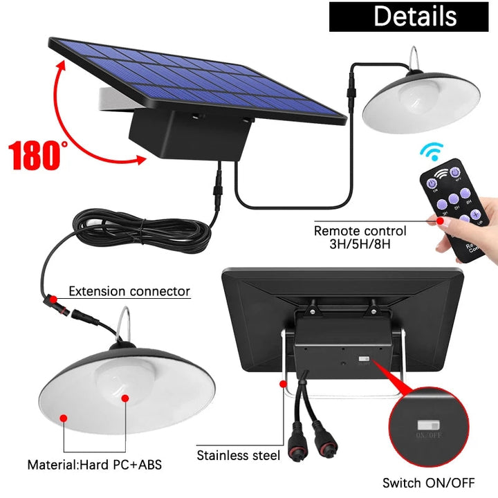 SolarDuo LED Lamp Set on Solar Energy with Remote Control | Bowlift