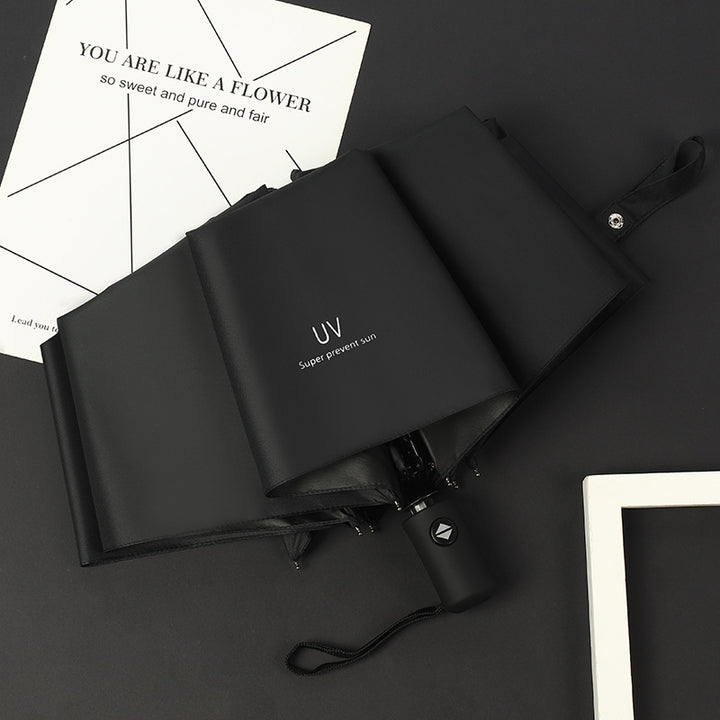 Ladies Folding Umbrella with Elegant Feather Design Bowlift