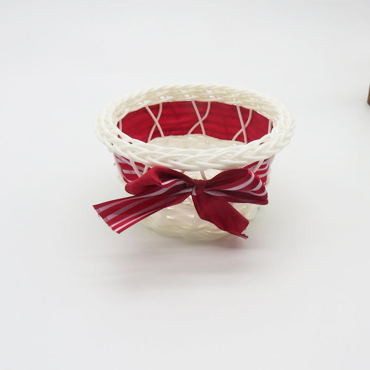Women Decorative Storage Basket with Bow Bowlift