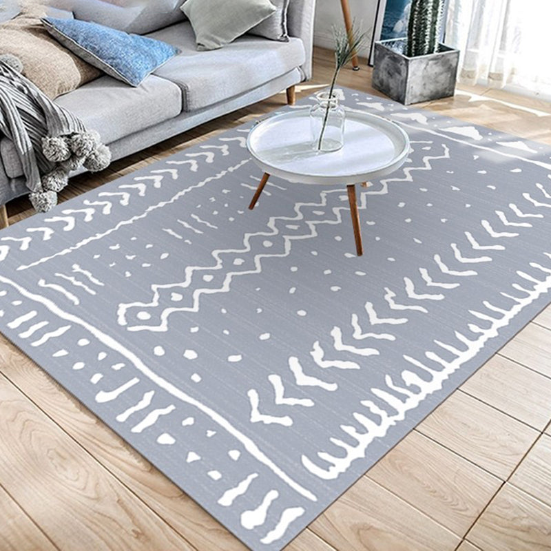 BowLift | Southwest Area Rug Simple Geometric Chevron Line Washable Rug for Bedroom Woven Non-Slip Rug