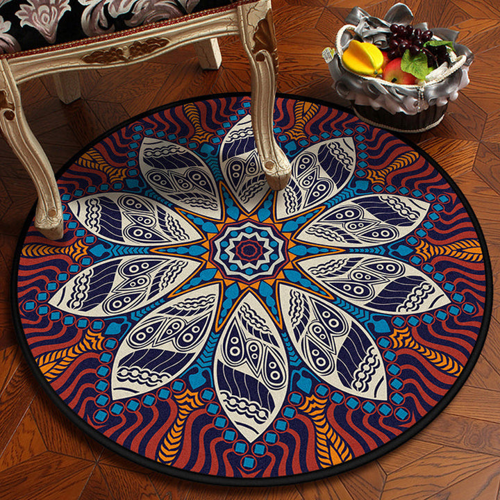 BowLift | Red and blue Southwestern carpet Polyester Americana rug washable area rug for living room