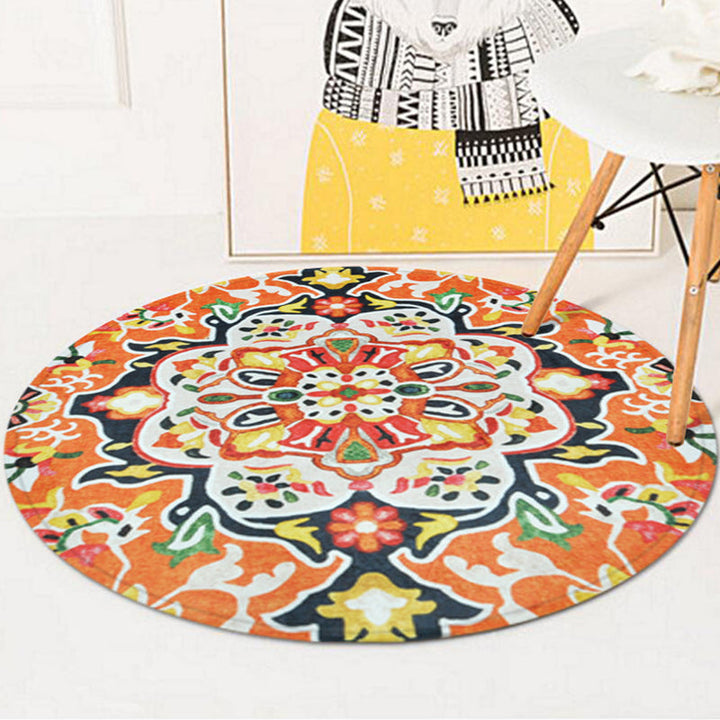 BowLift | Classic Southwestern Rug Orange Americana Rug Polyester Non-Slip Back Rug for Living Room