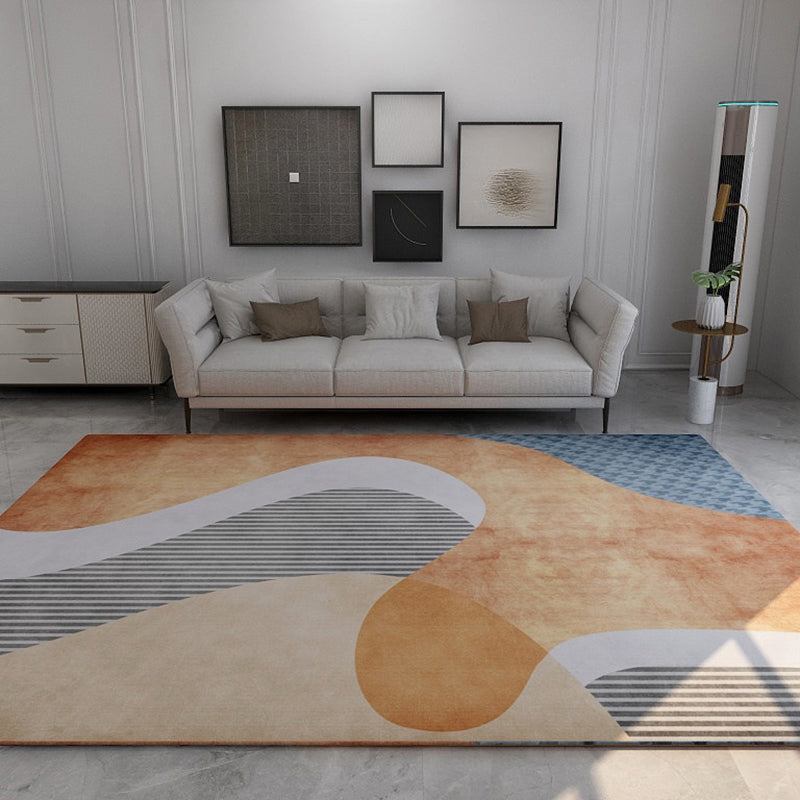 BowLift | Novelty Living Room Carpet Multicolor Color Stripes Print Rug Polyester Washable Area Rug